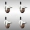 Service Caster 3 Inch 316SS High Temp Glass Filled Nylon 1 Inch Stem Caster Set Lock Brake SCC-SS316TTLEX20S314-GFNSHT-1-4 - alternate 3